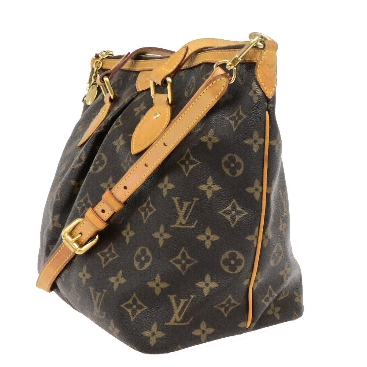 LOUIS VUITTON Palermo PM Shoulder Hand Bag Monogram Leather Brown M40145 21EE061