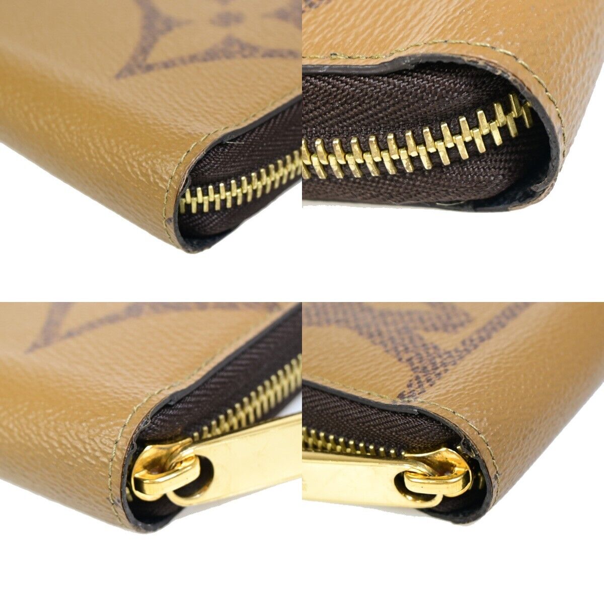 LOUIS VUITTON Zippy Wallet Purse Monogram Giant Reverse Brown M69353 98KA276