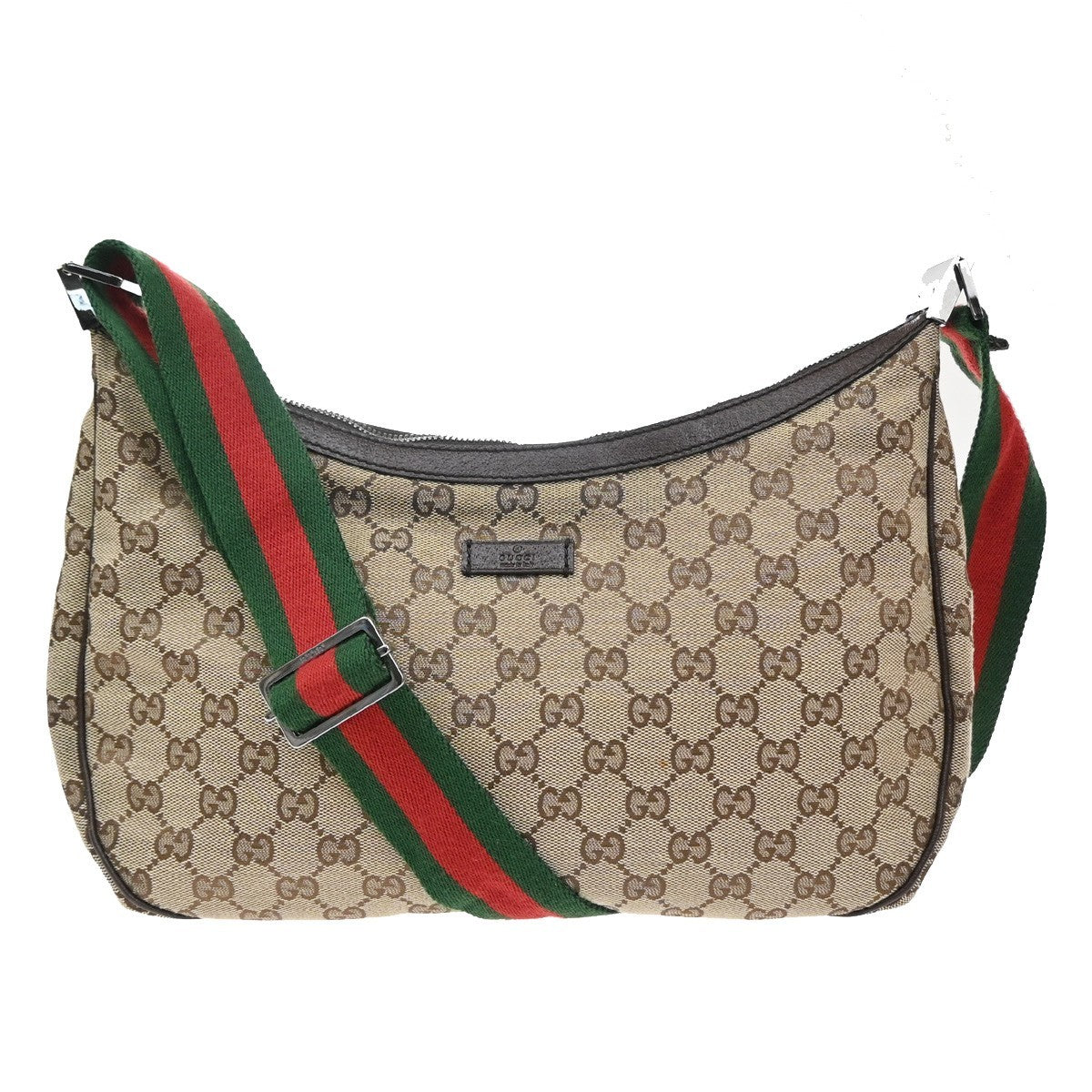 GUCCI Logo GG Pattern Sherry Line Shoulder Bag Canvas Leather BN Italy 72MA678