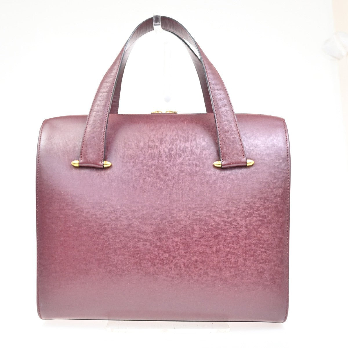 CARTIER Logo Must Line 2way Shoulder Hand Bag Leather Red GHW France 87MA391