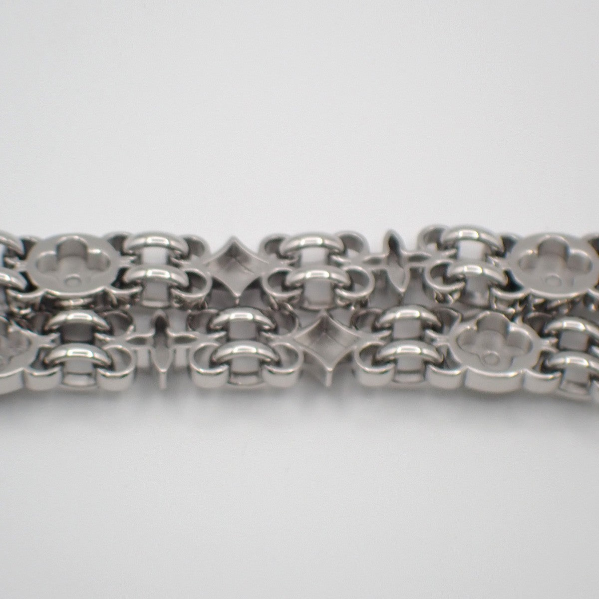LOUIS VUITTON Logo Dauphine Chain Shoulder strap Stainless Steel Siver 38RL715