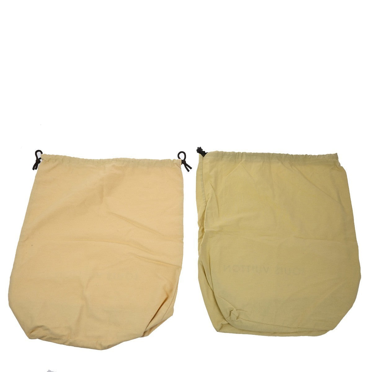 LOUIS VUITTON Logo 10 Set Dust Bag Drawstring Canvas Cotton Beige Brown 01KB886