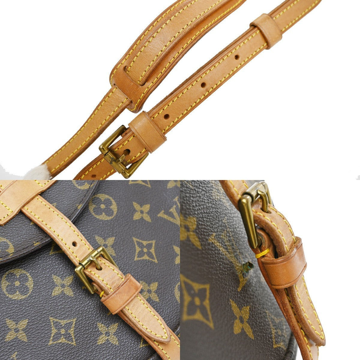 LOUIS VUITTONI Chantilly MM Shoulder Bag Monogram Leather Brown M51233 80EF912