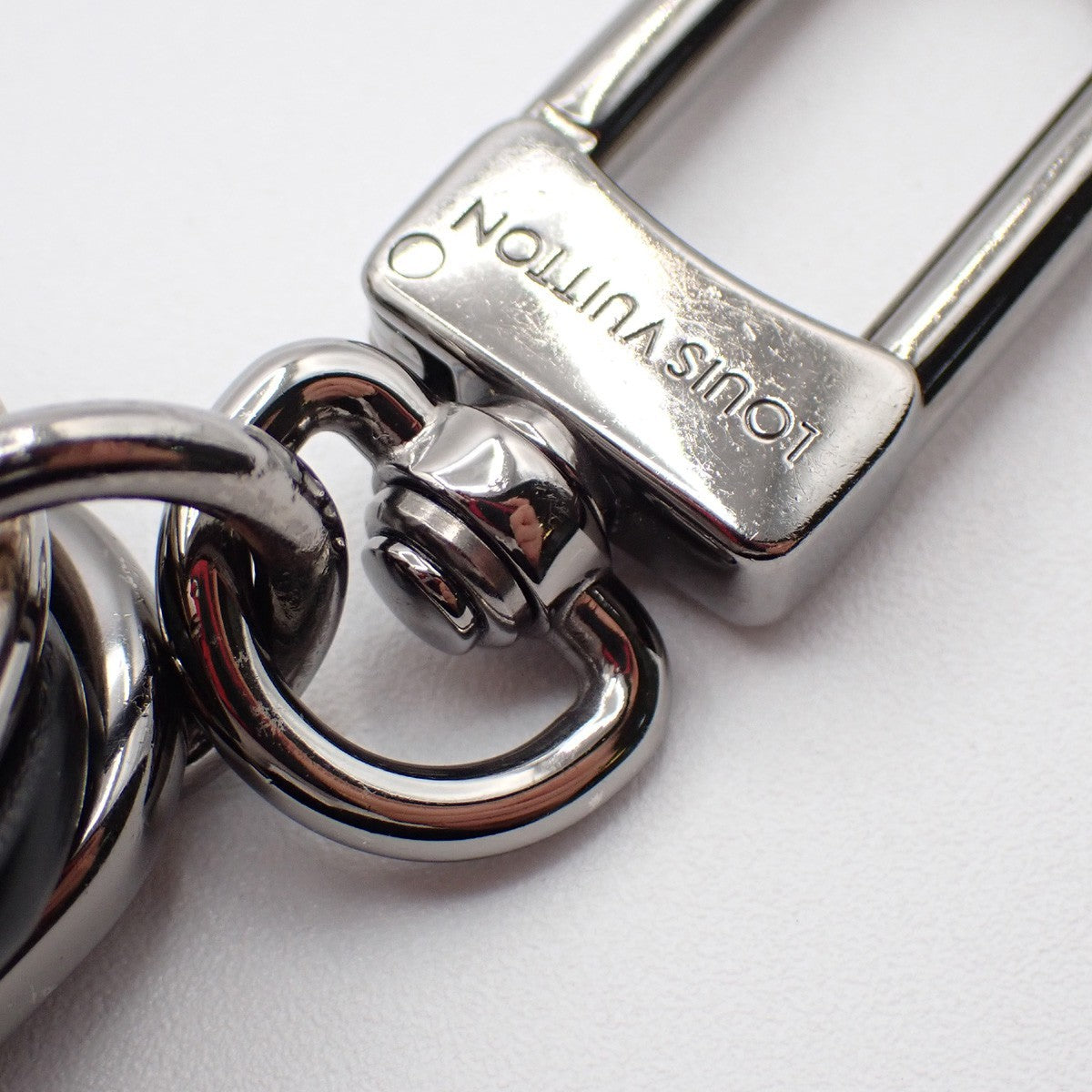 LOUIS VUITTON Porete Cles Key Chain Monogram Eclipse Black SHW M00927 67KP056