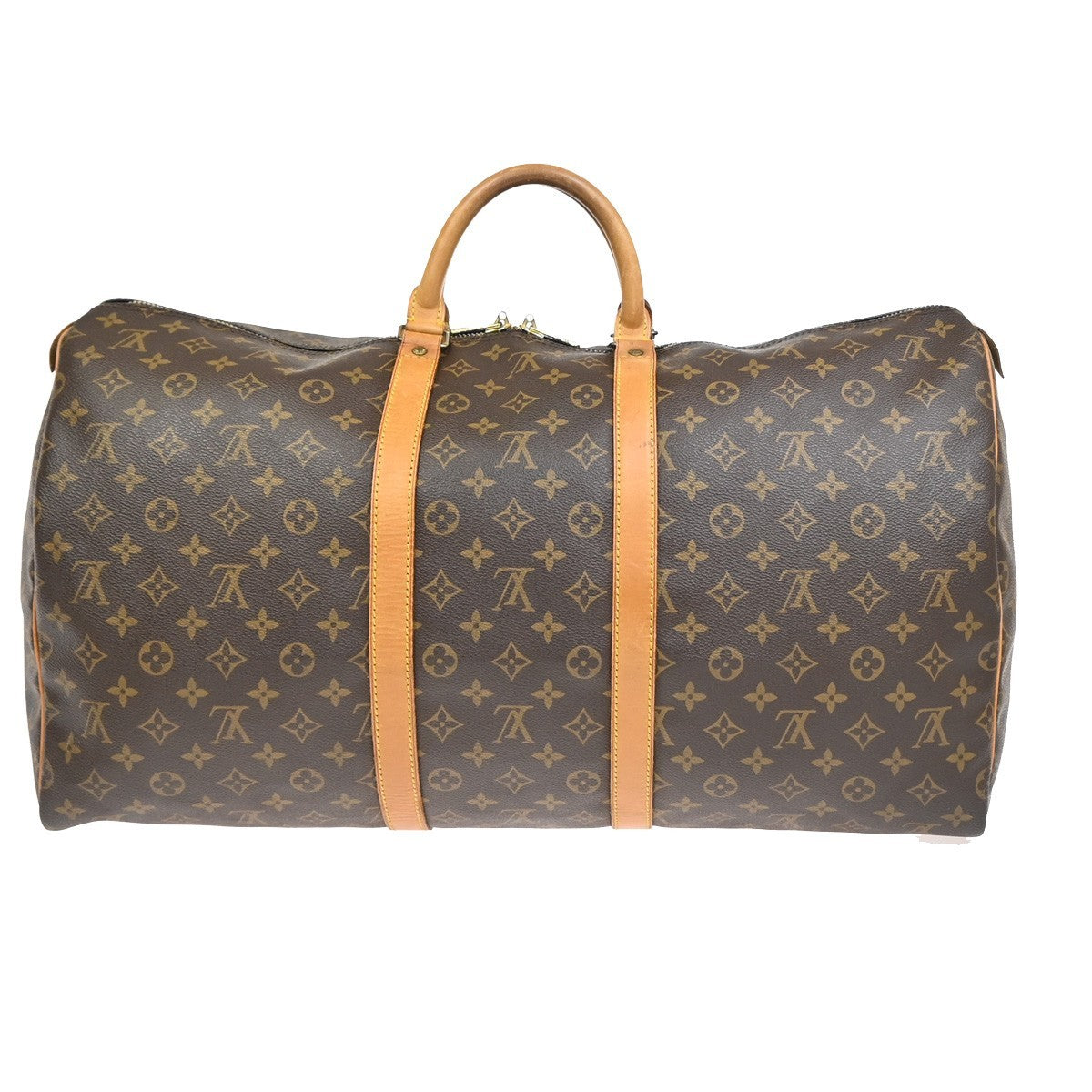 LOUIS VUITTON Keepall 55 Travel Hand Bag Monogram Leather Brown M41424 77YJ053