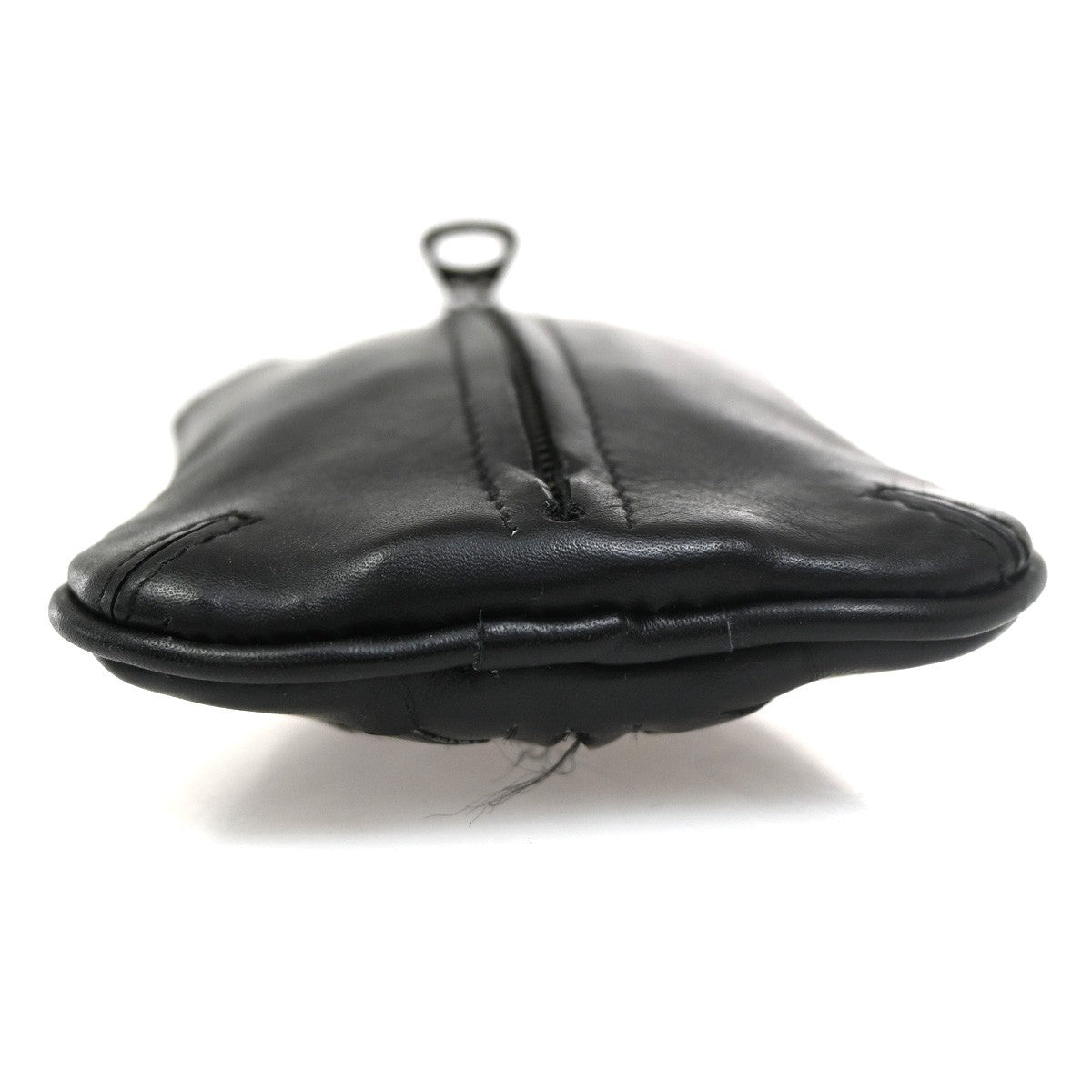 BOTTEGA VENETA Intrecciato Chain Coin Case Wallet Leather Black Italy 65KC161