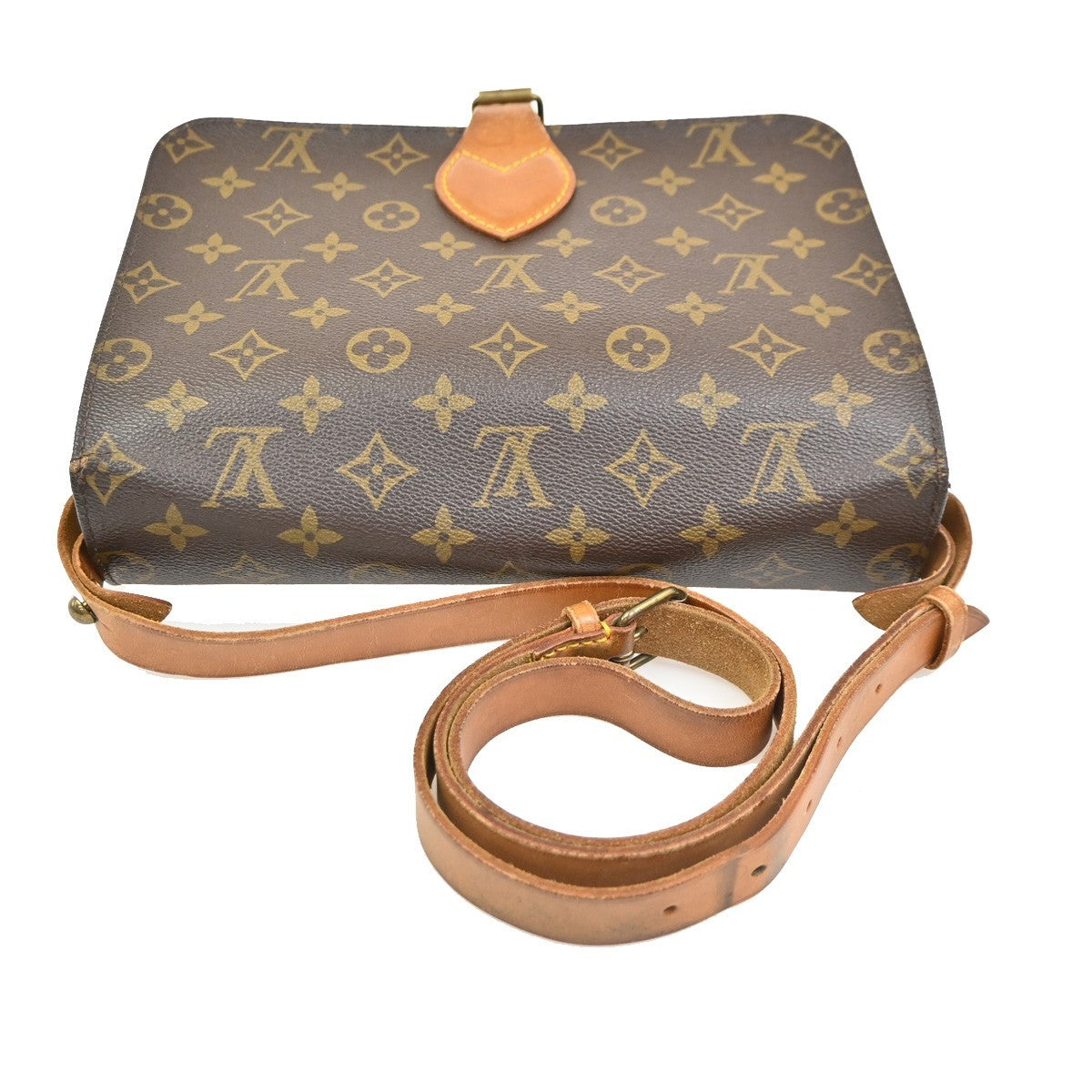 LOUIS VUITTON Cartouchiere GM Shoulder Bag Monogram Leather Brown M51252 39PA059