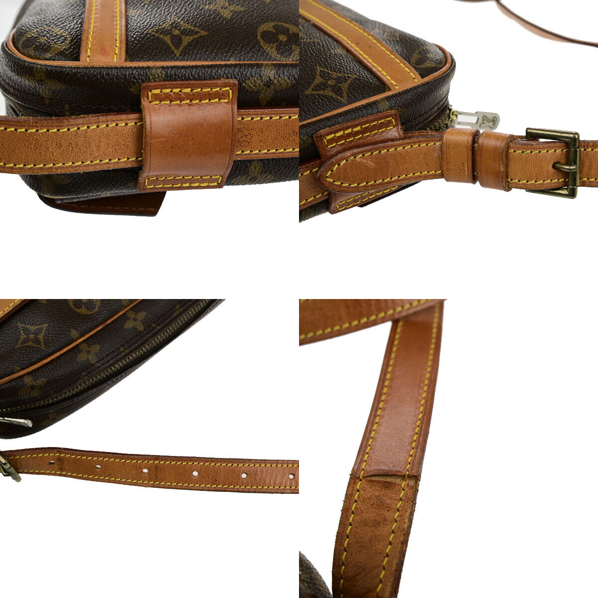 LOUIS VUITTON Jeune Fille GM Shoulder Bag Monogram Leather Brown M51225 37YG600