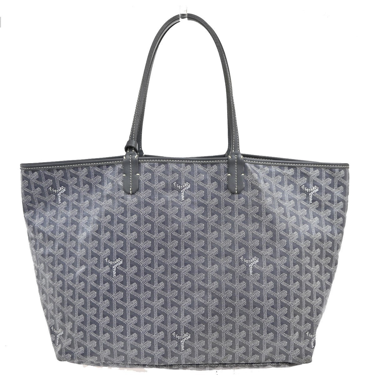 GOYARD Saint Louis PM Marquage  Shoulder Tote Bag Pouch Gray Canvas 640RL920
