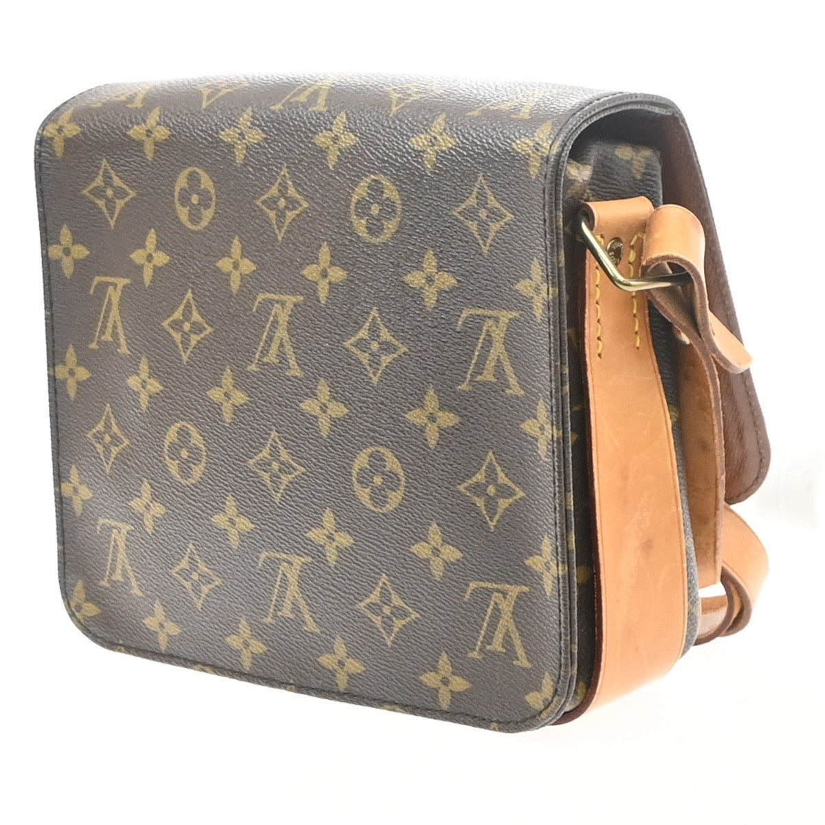 LOUIS VUITTON Cartouchiere MM Shoulder Bag Monogram Leather Brown M51253 85KD121