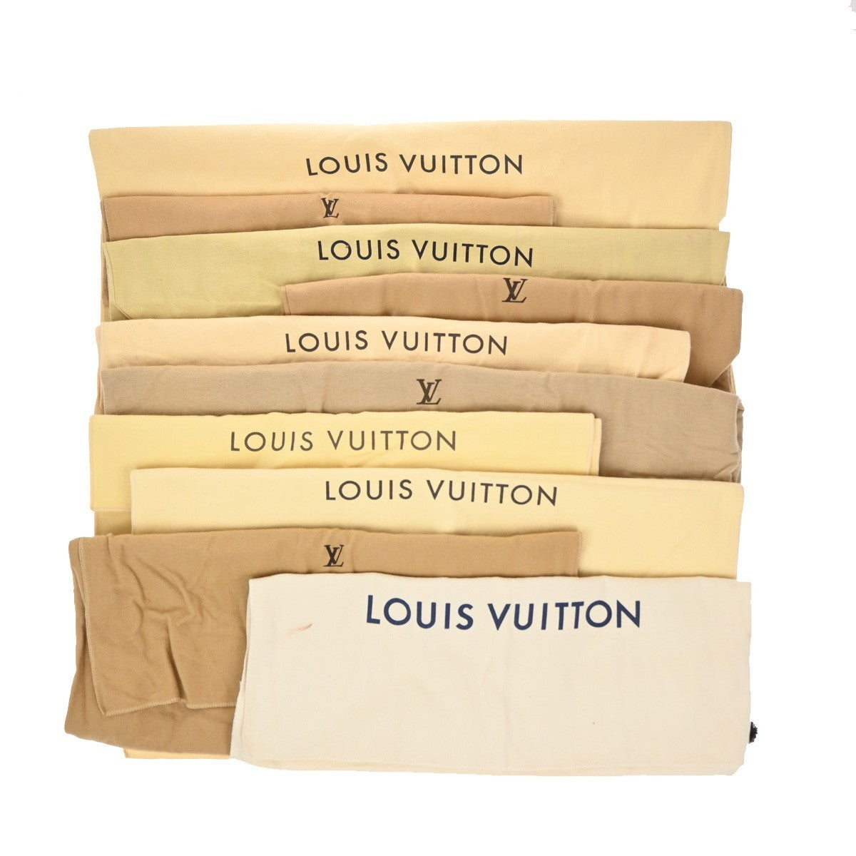 LOUIS VUITTON Logo 10 Set Dust Bag Drawstring Canvas Cotton Beige Brown 09KP189