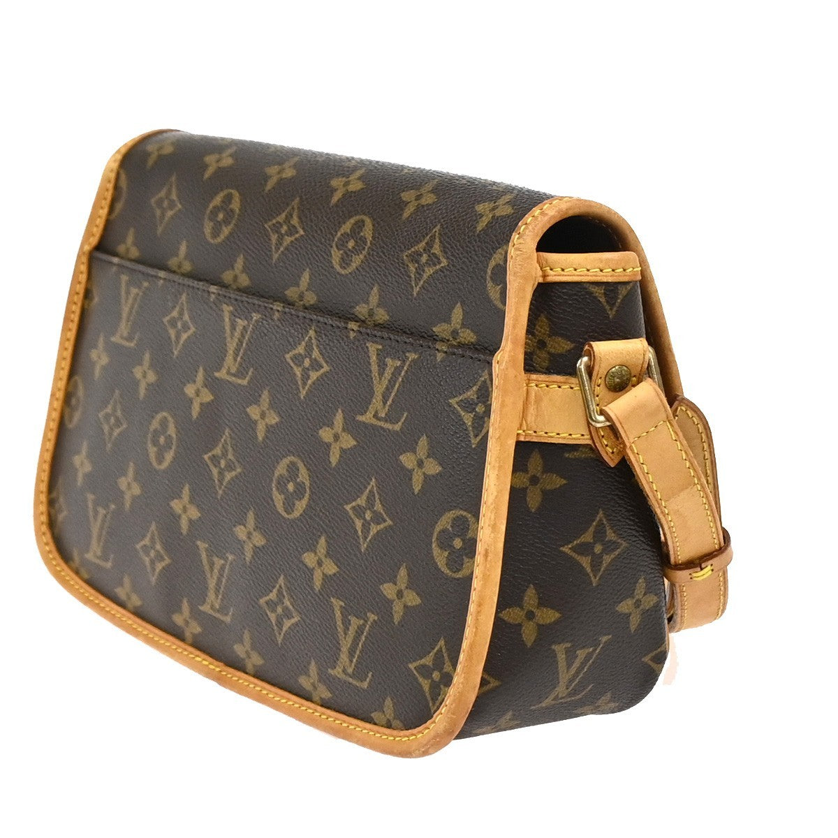 LOUIS VUITTON Sologne Shoulder Bag Monogram Leather Brown France M42250 93YJ062