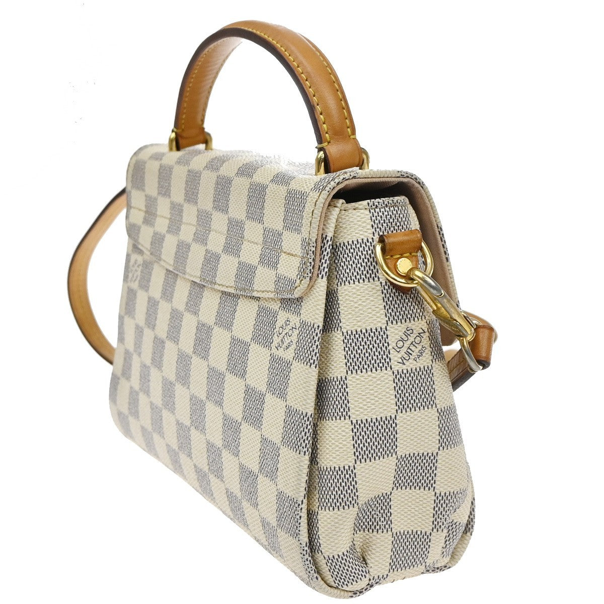 LOUIS VUITTON LV Croisette Shoulder Bag Damier Azur Leather N41581 23CB063