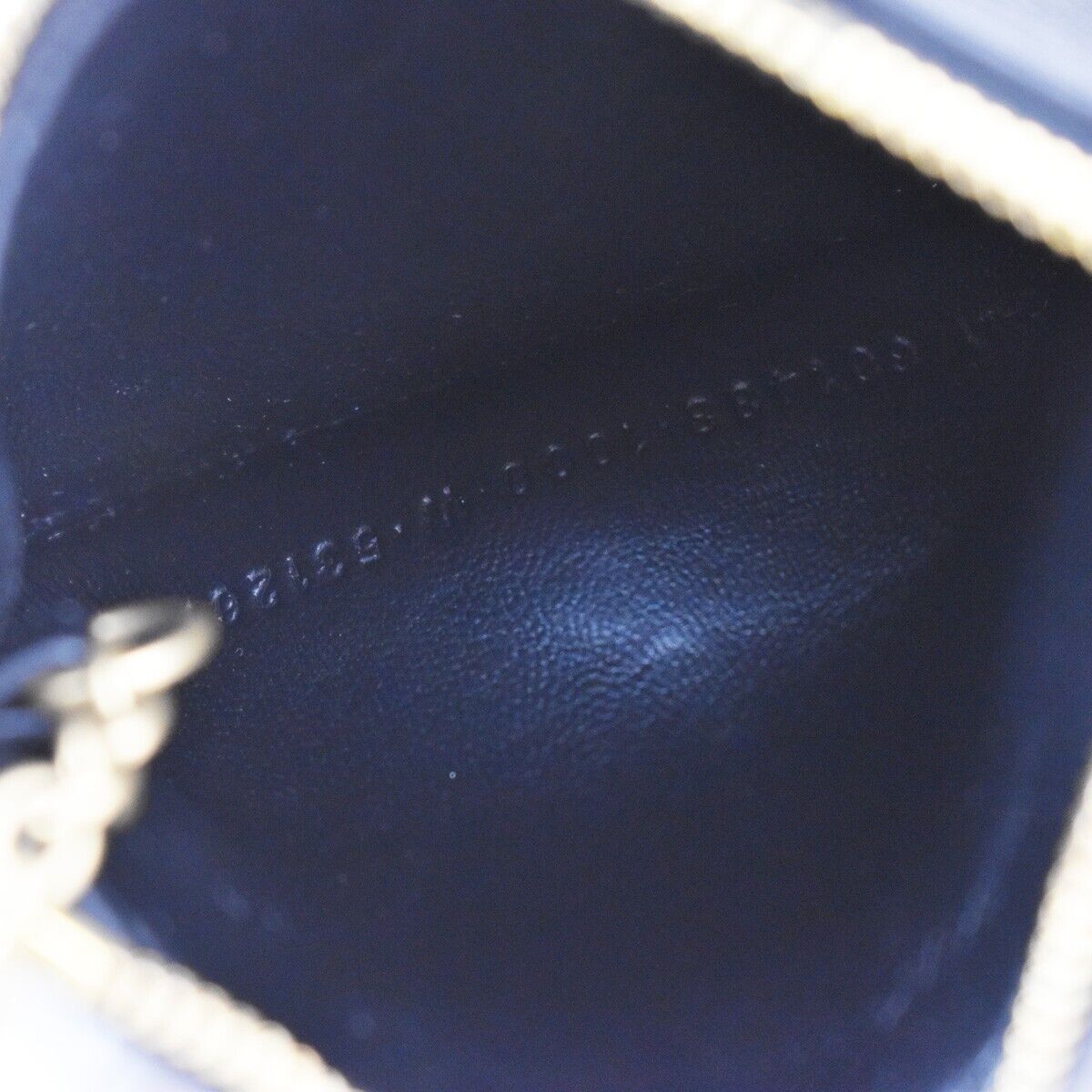 BALENCIAGA BB Logo Coin Wallet Purse Key Ring Leather Black Gold Italy 65RH003