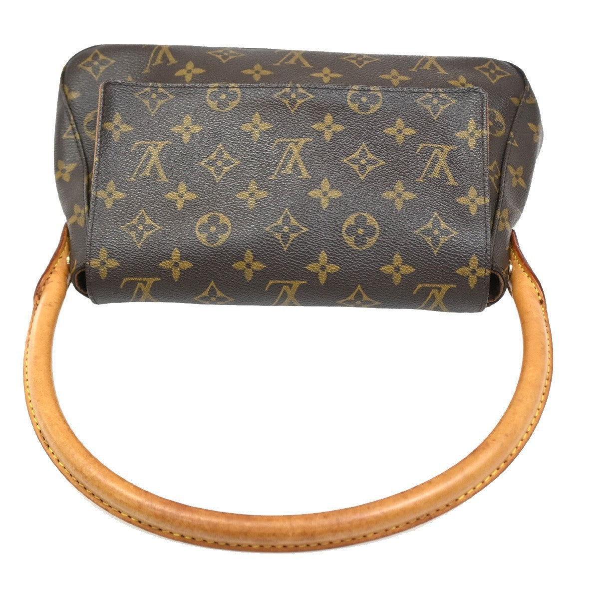 LOUIS VUITTON Mini Looping Hand Bag Monogram Leather Brown USA M51147 13CA555