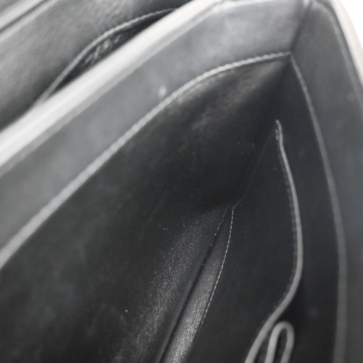 CHANEL CC Logo 2Way Chain Shoulder Hand Bag Leather Black SHW Italy 110RJ035