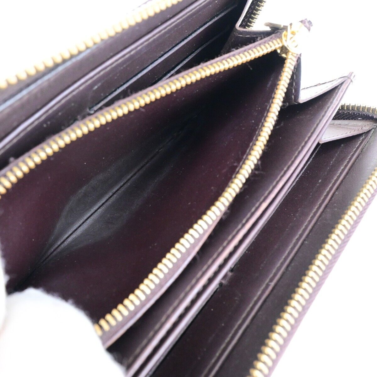 LOUIS VUITTON Zippy Long Wallet Monogram Vernis Leather Amarante M93522 67EB376