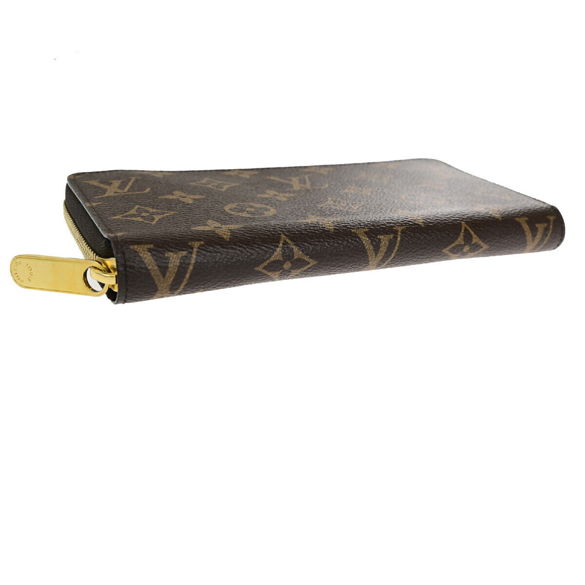 LOUIS VUITTON Zippy Long Wallet Purse Monogram Leather Brown M42616 20RF187