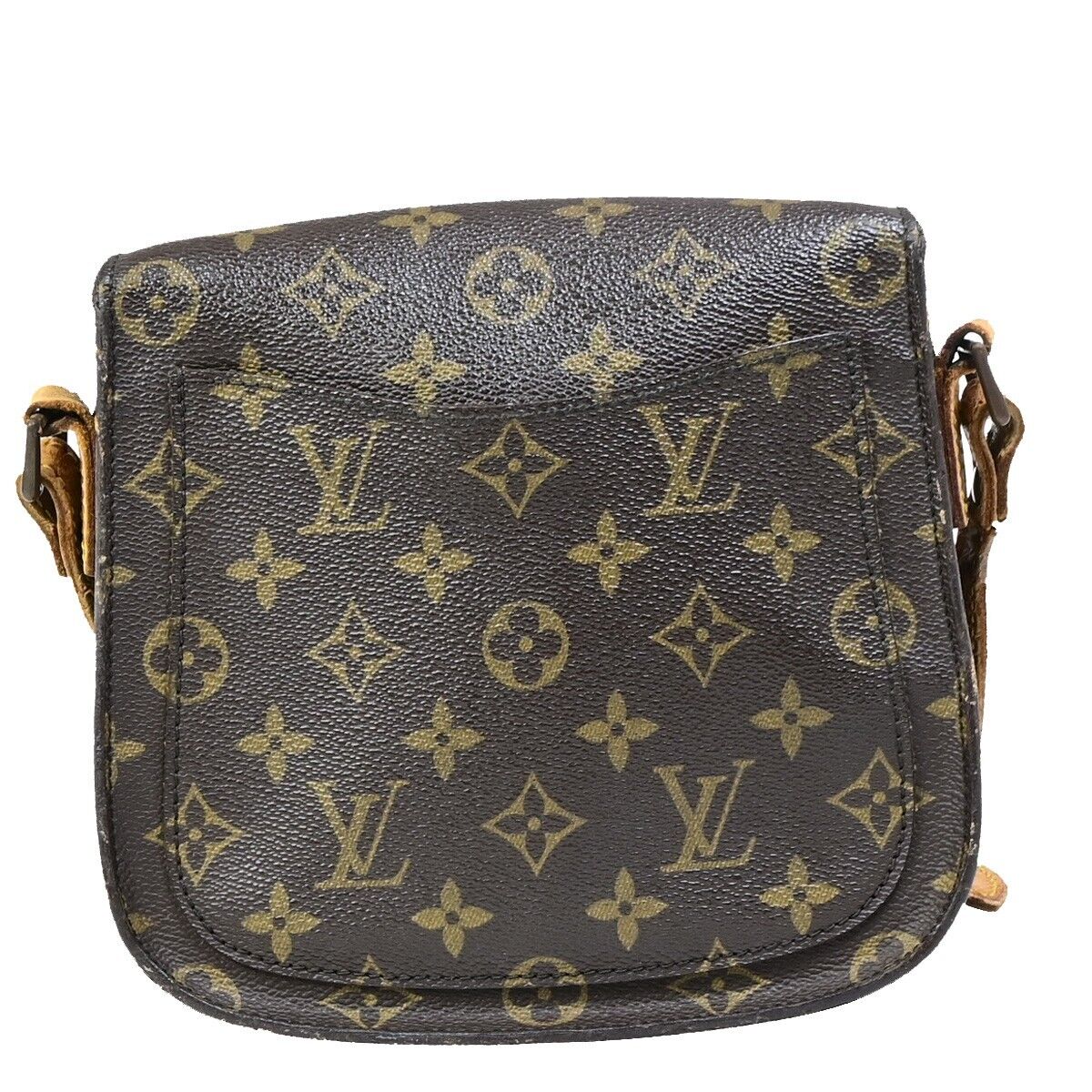 LOUIS VUITTON Saint Cloud MM Shoulder Bag Monogram Leather Brown M51243 68EB653