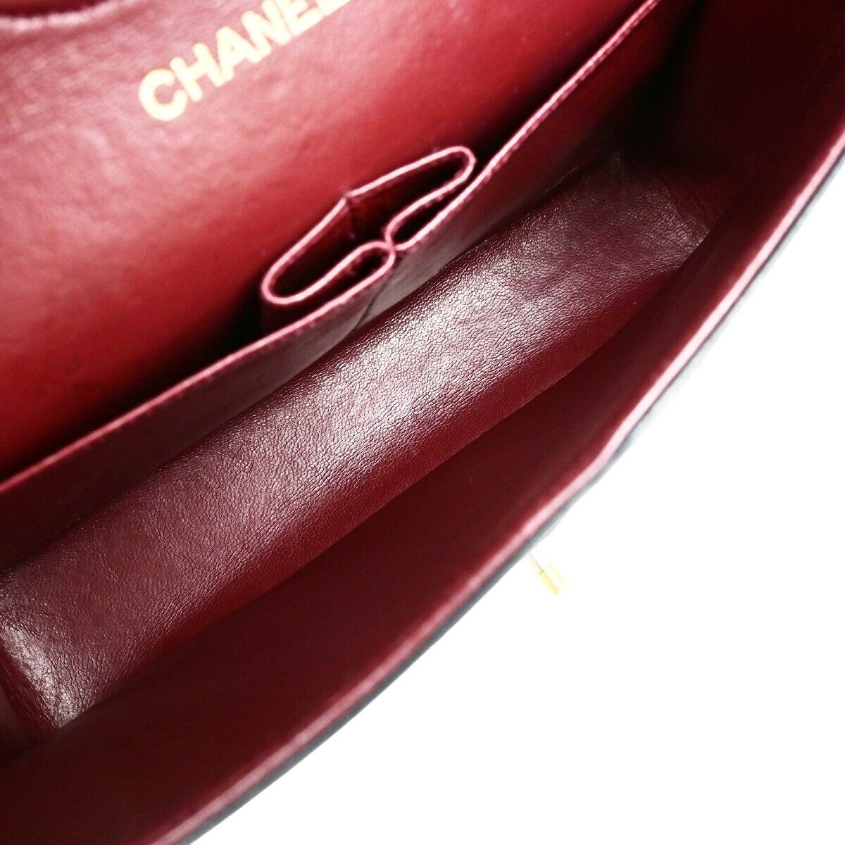 CHANEL CC Matelasse 25 Double Flap Chain Shoulder Bag Leather Black GHW 399RL022