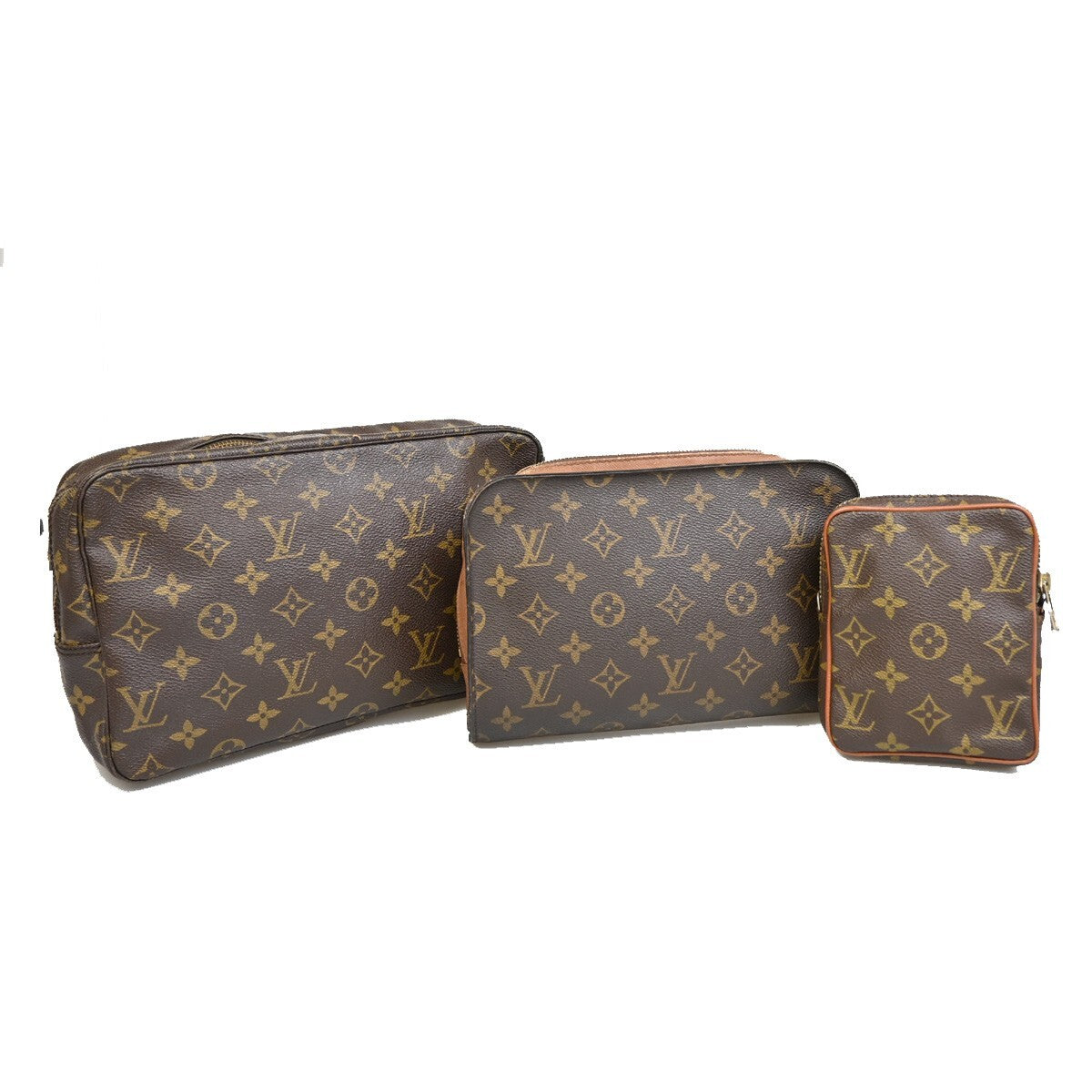 LOUIS VUITTON 3 Set Trousse Toilette 28 Orsay Mini Danube Bag Monogram 36FB569