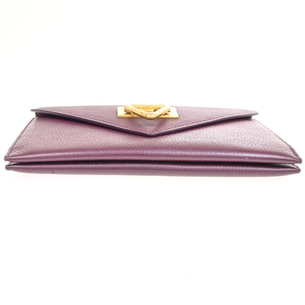 BOTTEGA VENETA Saint Germain Triangle Flap Long Wallet Leather Purple 65CA845