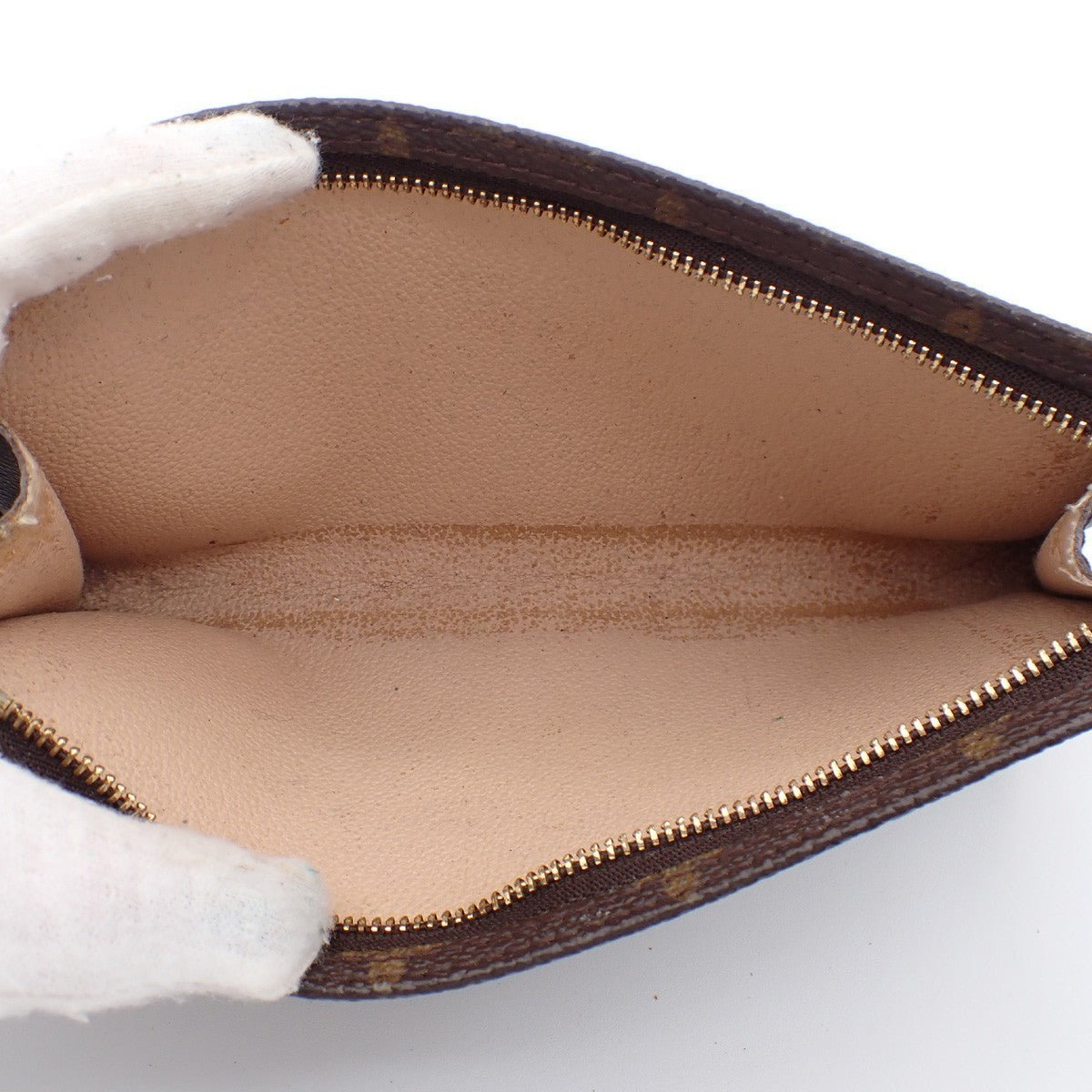 LOUIS VUITTON Logo BUCKET GM Pouch Bag Monogram Leather Brown France 60KB737
