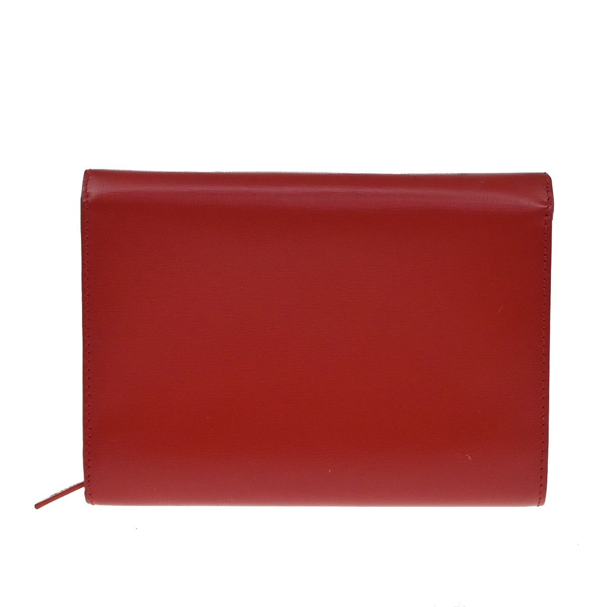 LOEWE Logo Trifold Wallet Purse Leather Red Made In Spain 66KP053