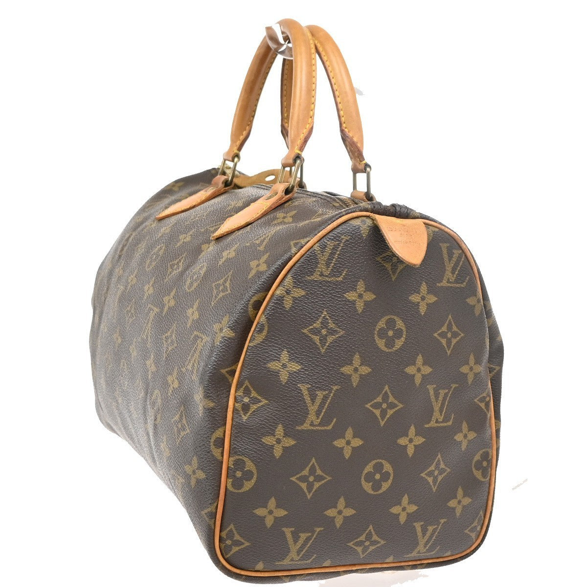 LOUIS VUITTON Speedy 30 Travel Hand Bag Monogram Leather Brown M41526 16PA145