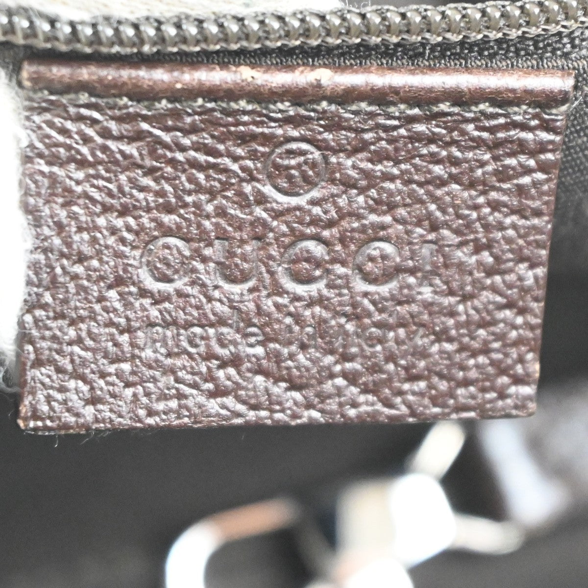 GUCCI Logo Sherry GG Pattern Shoulder Hand Bag Canvas Leather BE Italy 87KC450