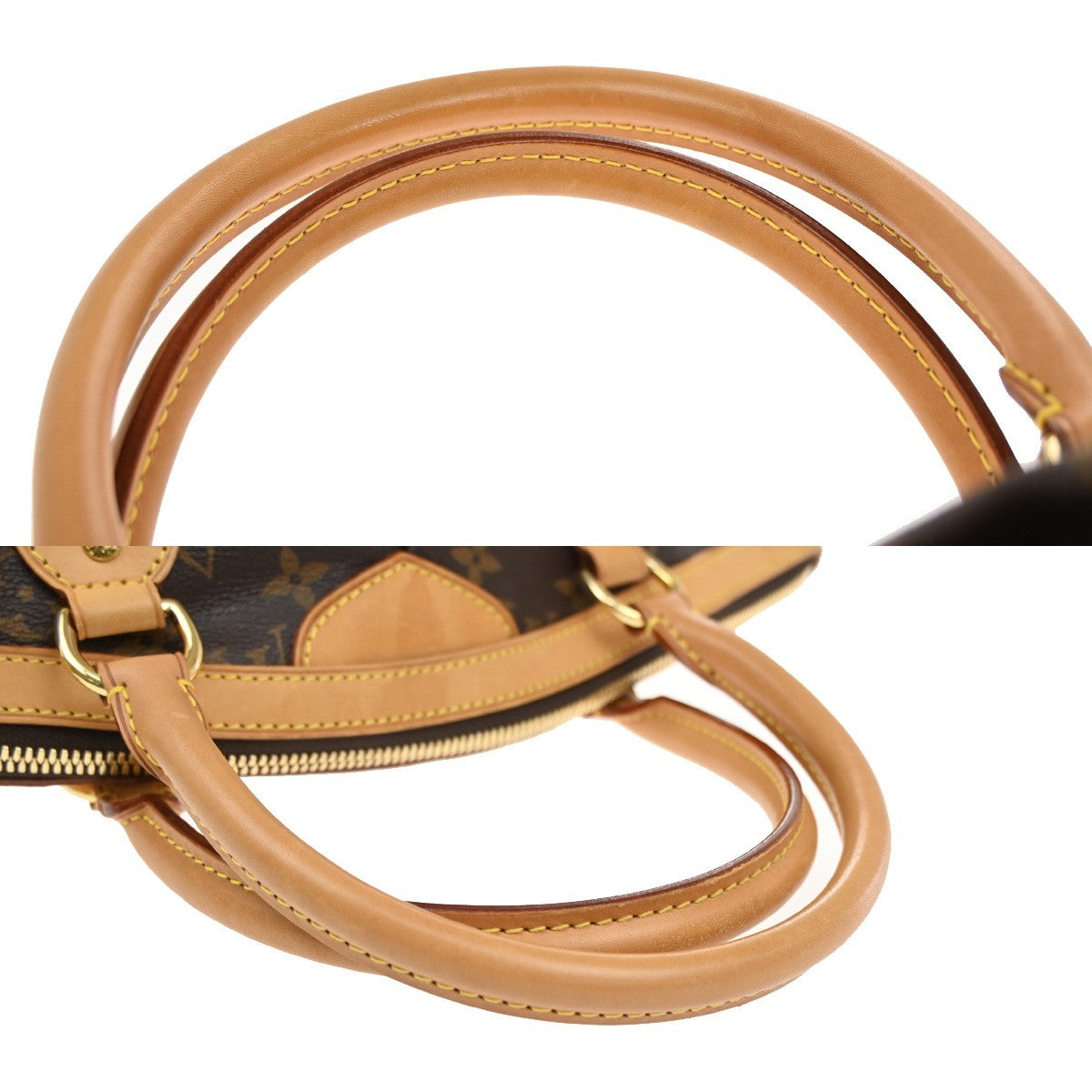 LOUIS VUITTON Tivoli PM Hand Bag Monogram Leather Brown France M40143 43RL574