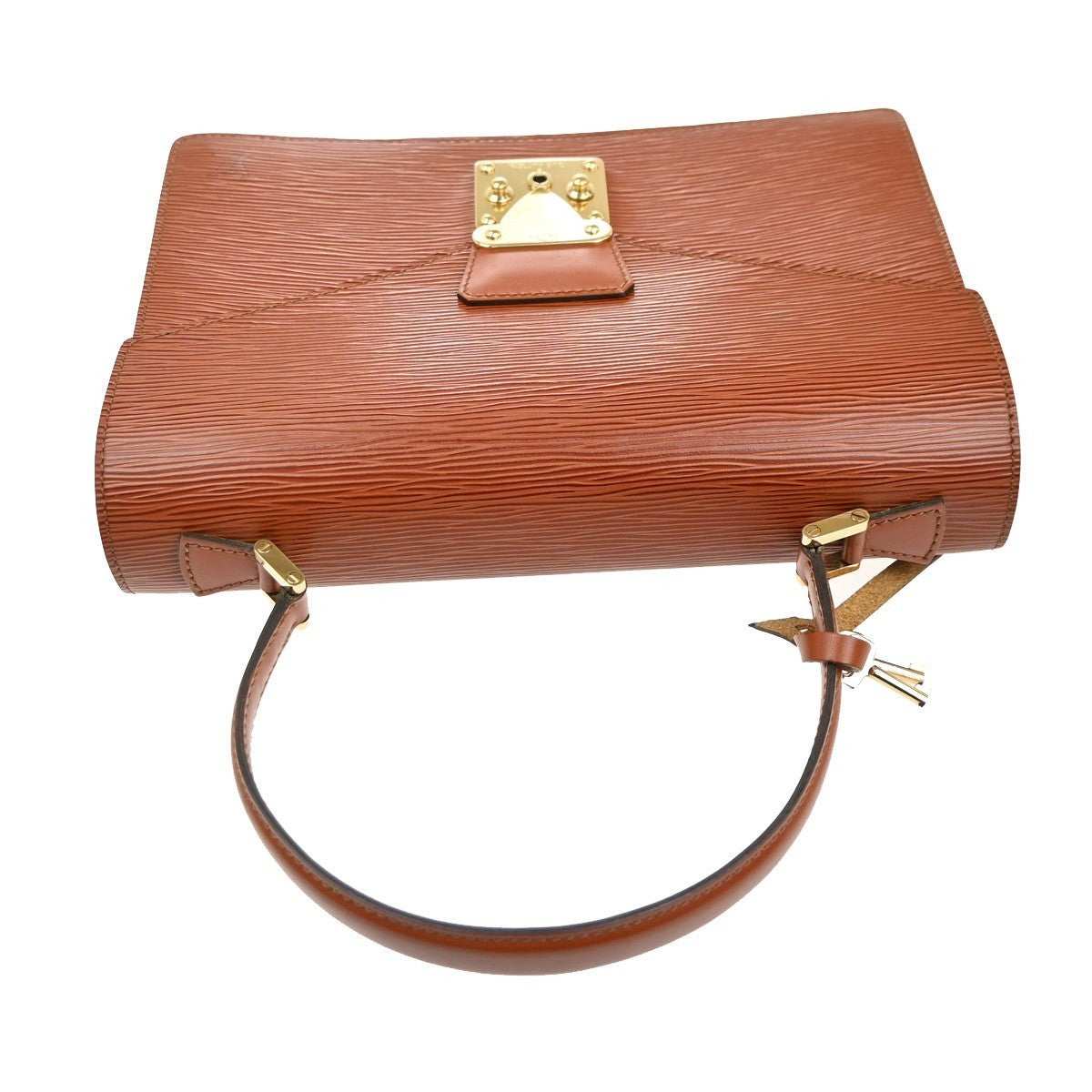 LOUIS VUITTON Concorde Hand Bag Epi Leather Brown Gold France M52133 85CA714