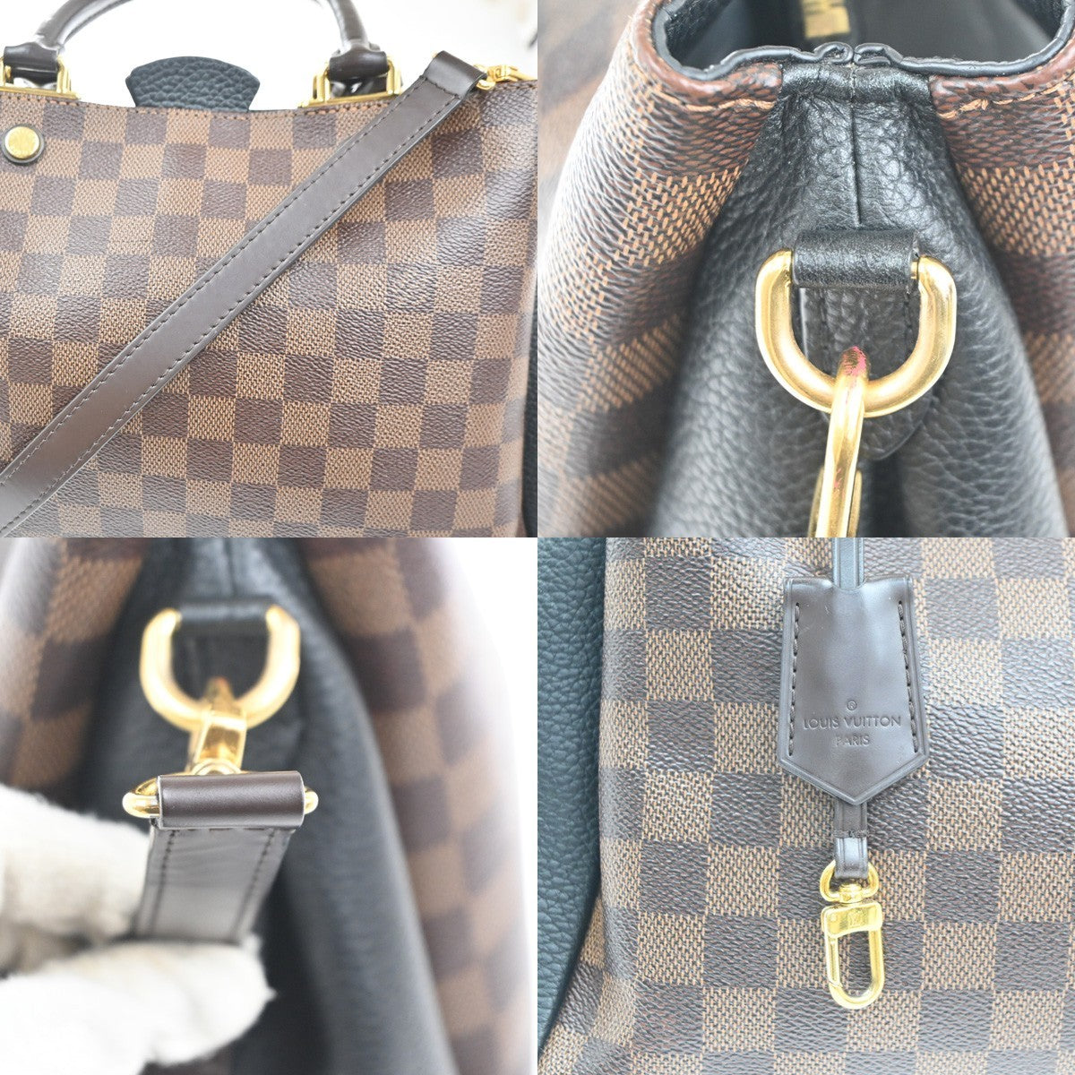 LOUIS VUITTON Brittany 2way Shoulder Bag Damier Ebene BN Italy N41673 684MA347