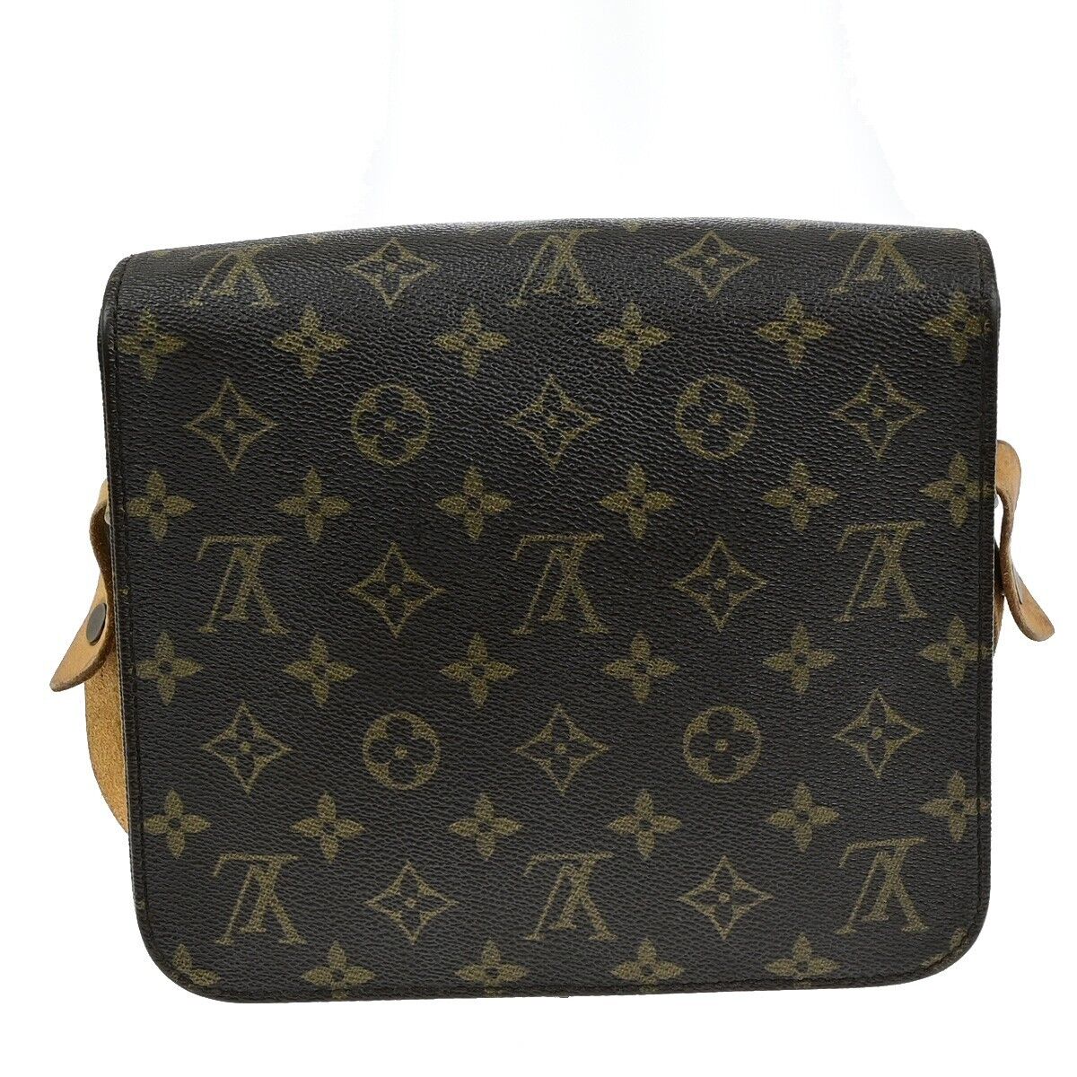 LOUIS VUITTON Cartouchiere MM Shoulder Bag Monogram Leather Brown M51253 33ED897