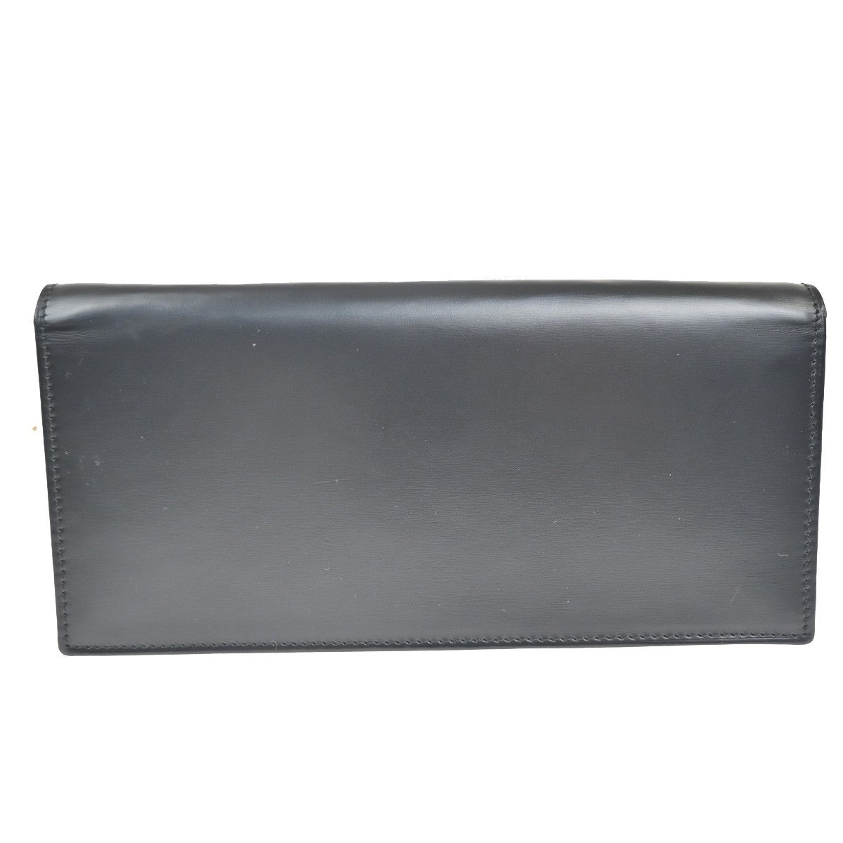 CARTIER Logo Pasha Bifold Long Wallet Leather Black SHW France 69KC345