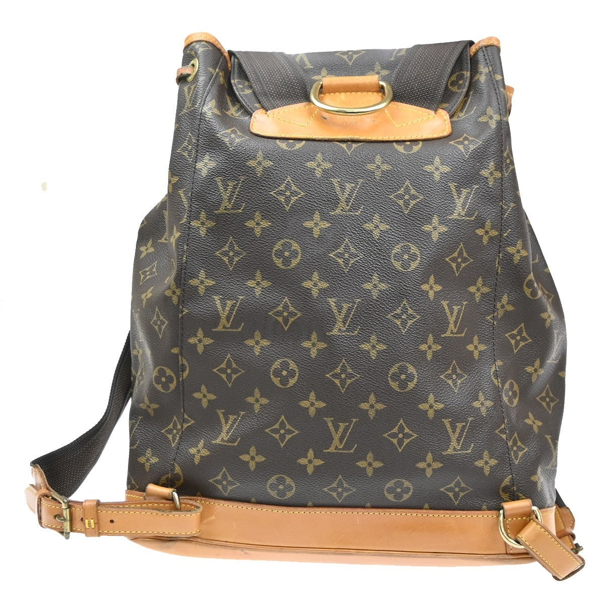 LOUIS VUITTON Montsouris GM Backpack Bag Monogram Leather Brown M51135 14CA929