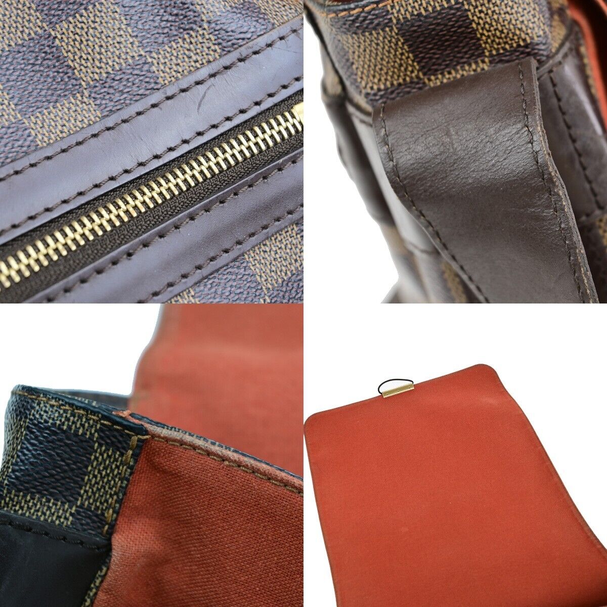 LOUIS VUITTON Bastille Shoulder Bag Damier Ebene Leather Brown N45258 70ED030
