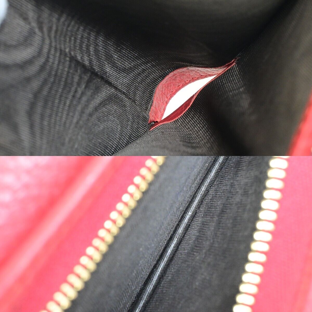 GUCCI Marmot GG Logos Bifold Wallet Purse Leather Red GHW Made In Italy 61HC101