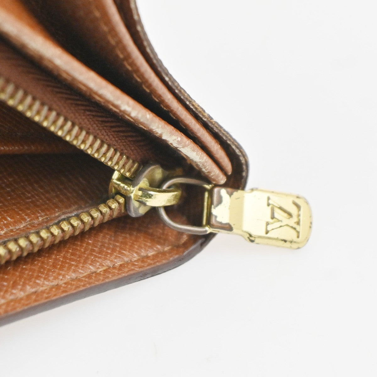 LOUIS VUITTON 3 Set Bifold Trifold Wallet Purse Monogram Leather Brown 63KC964