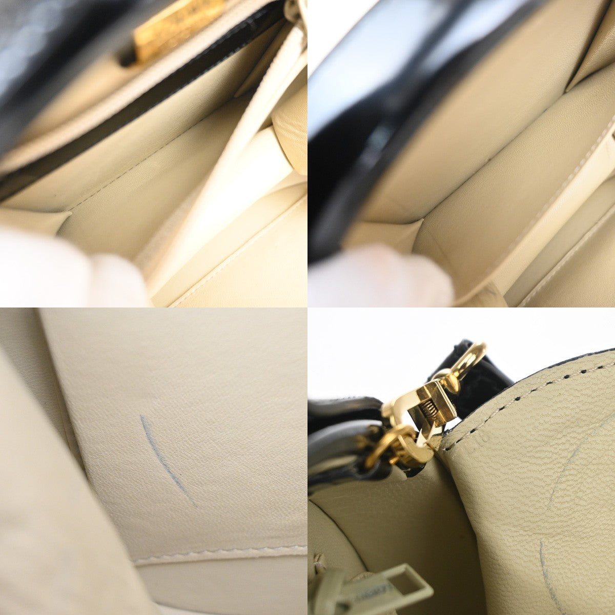 LOEWE Logo Anagram 2way Shoulder Hand Bag Patent Leather Black GHW Spain 76MA560