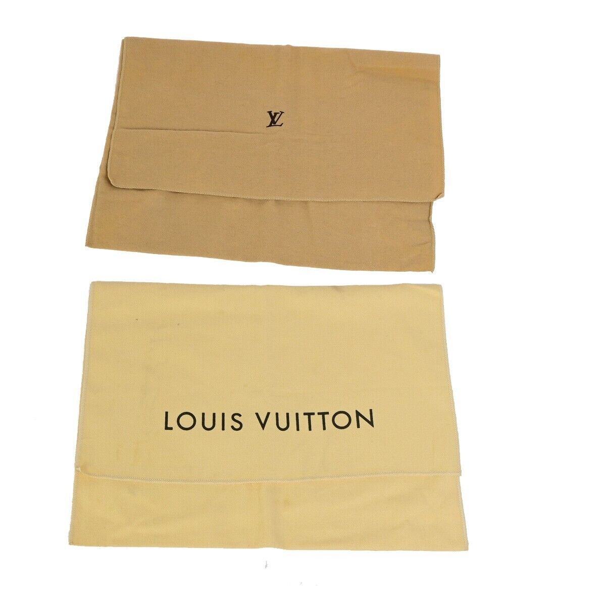 LOUIS VUITTON Logo 10 Set Dust Bag Drawstring Canvas Cotton Beige Brown 09EB808