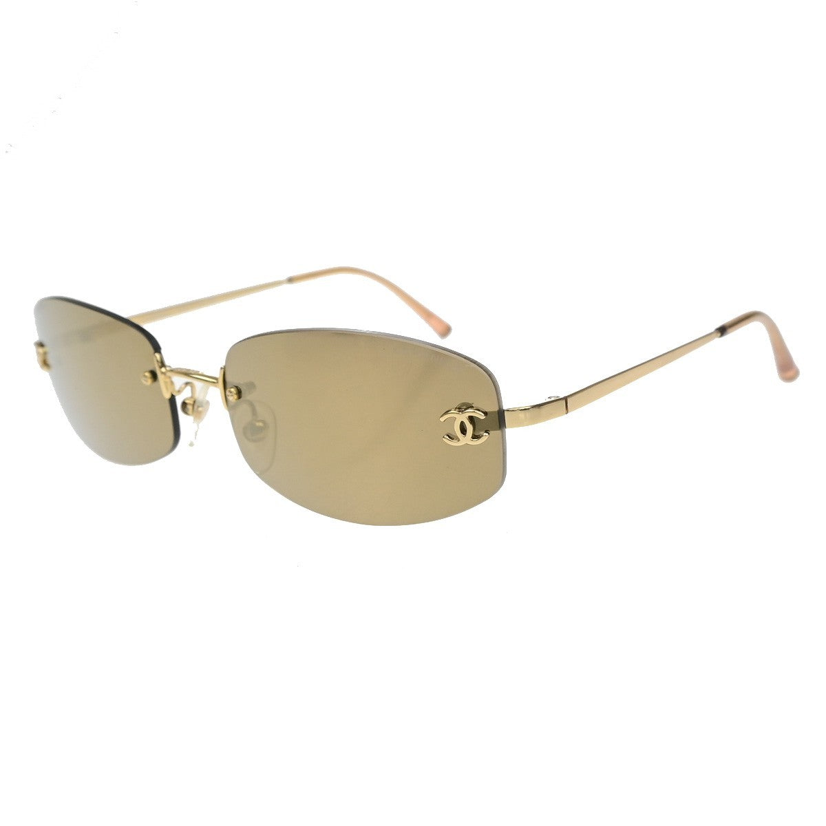 CHANEL CC Logo Sunglasses Mirrored Lenses Eye Wear Metal GHW 4002 05RQ075