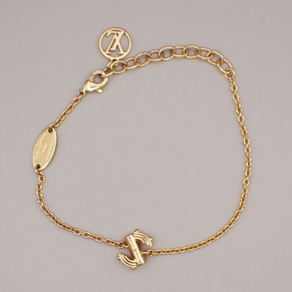 LOUIS VUITTON LV & ME S Chain Bracelet Gold-Plated Italy M67176 64YG574