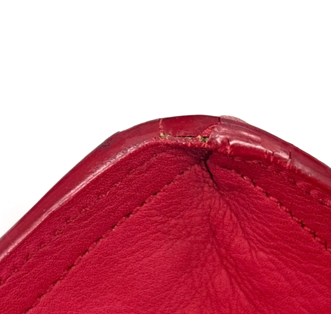 SAINT LAURENT Petit Cabas Y Line 2way Shoulder Hand Bag Leather RD Italy 76KC999