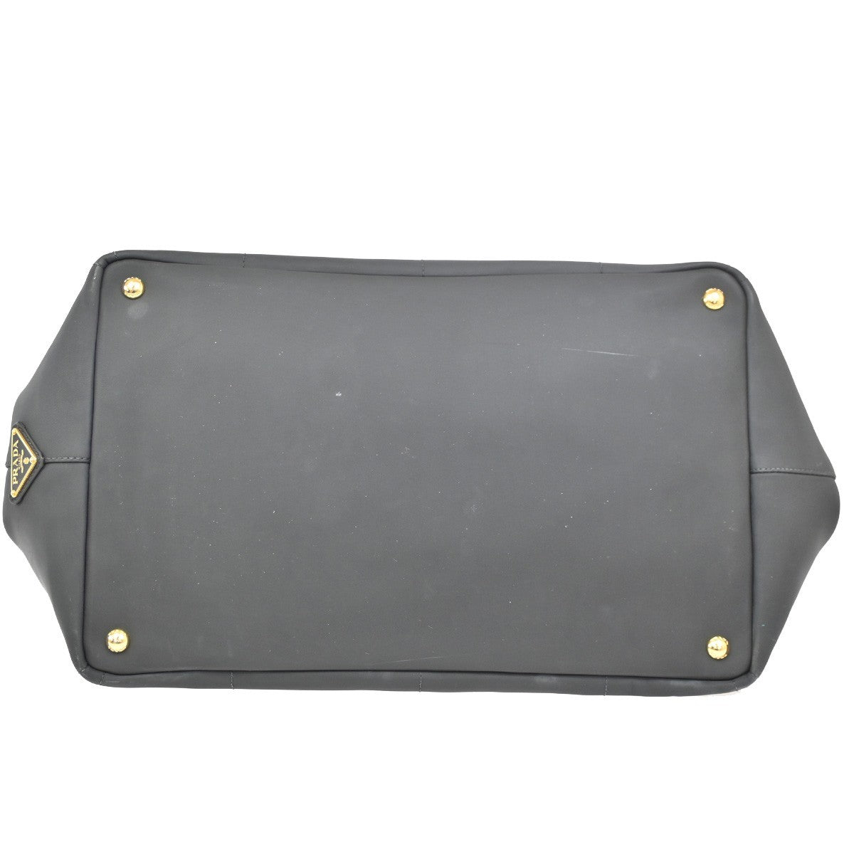 PRADA Logo Canapa Shoulder Tote Bag Tessuto PVC Leather Black GHW 88KB764