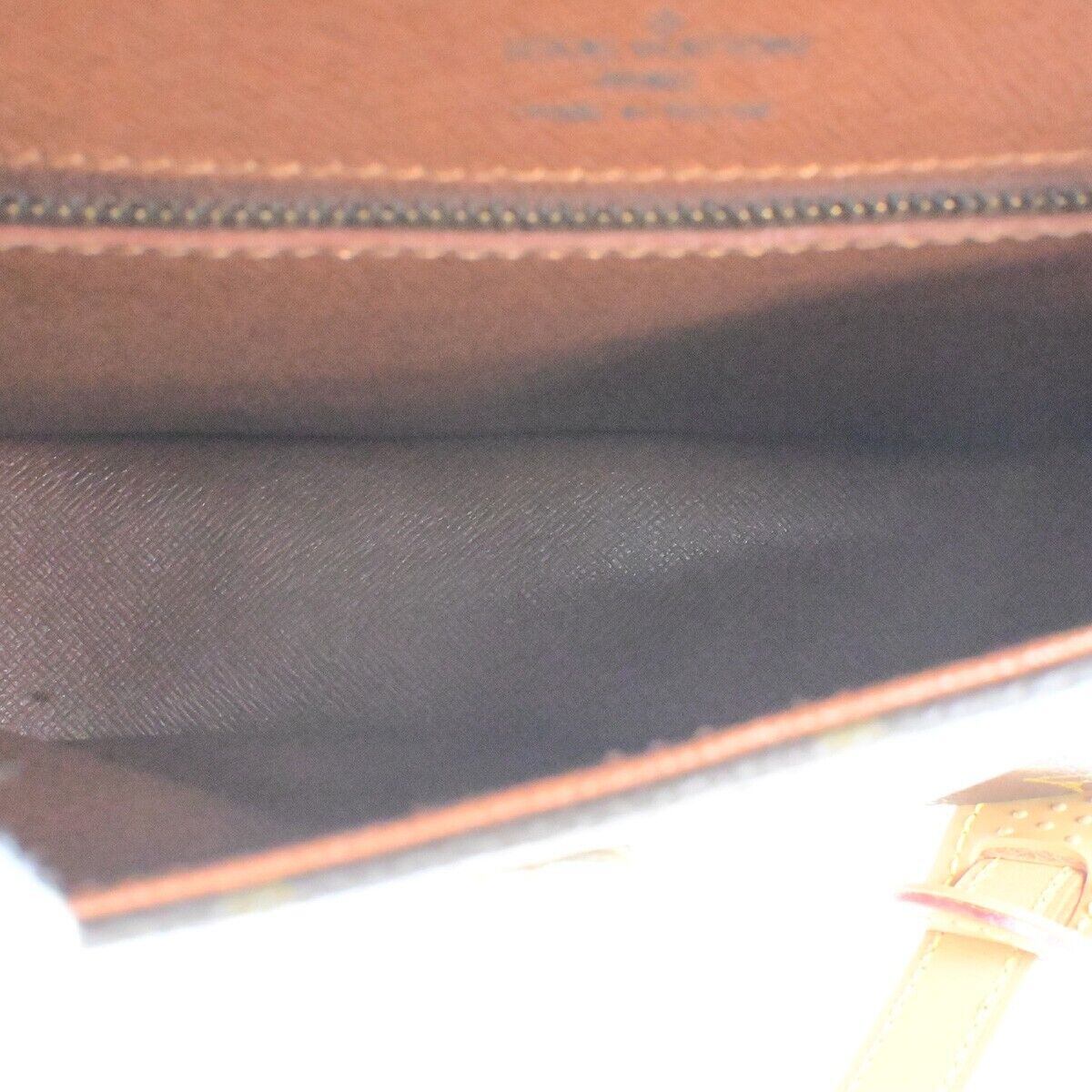 LOUIS VUITTON Saint Cloud MM Shoulder Bag Monogram Leather Brown M51243 87ED457