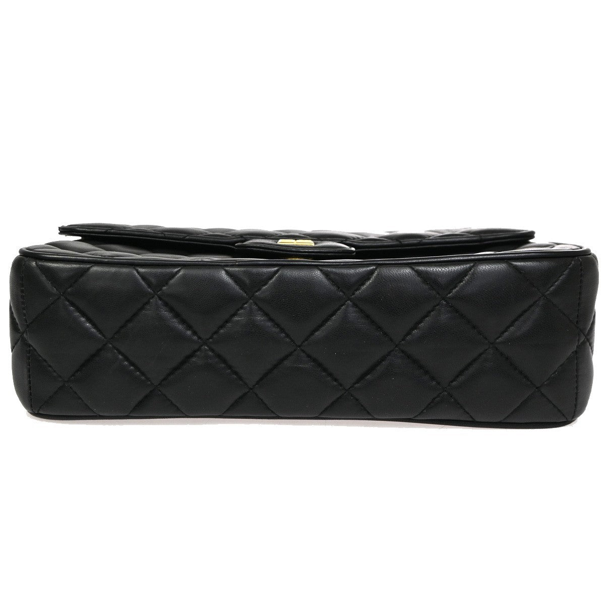 GIVENCHY Logo Chain Shoulder Hand Bag Leather Black GHW 67CA565