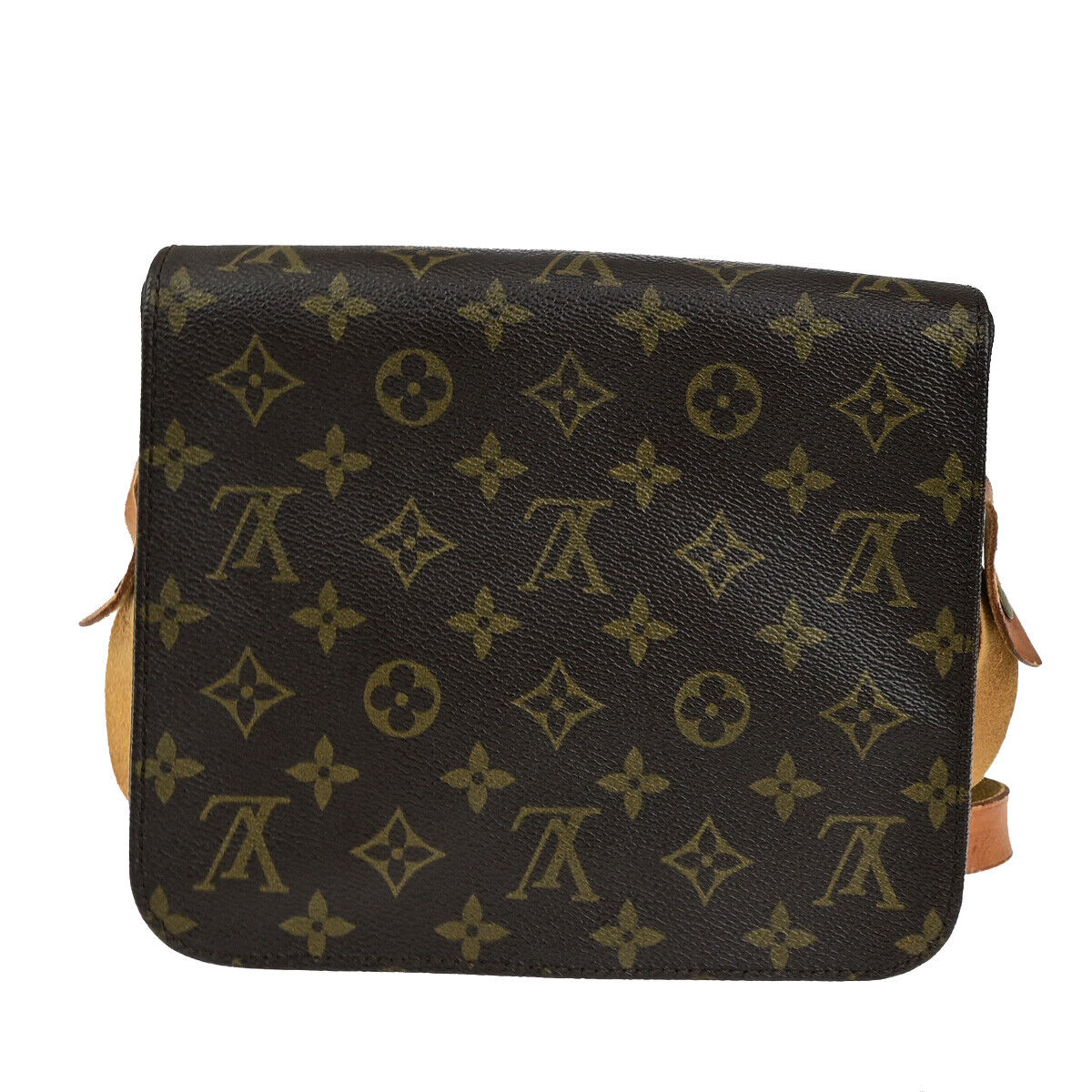 LOUIS VUITTON Cartouchiere MM Shoulder Bag Monogram Leather Brown M51253 36YG722