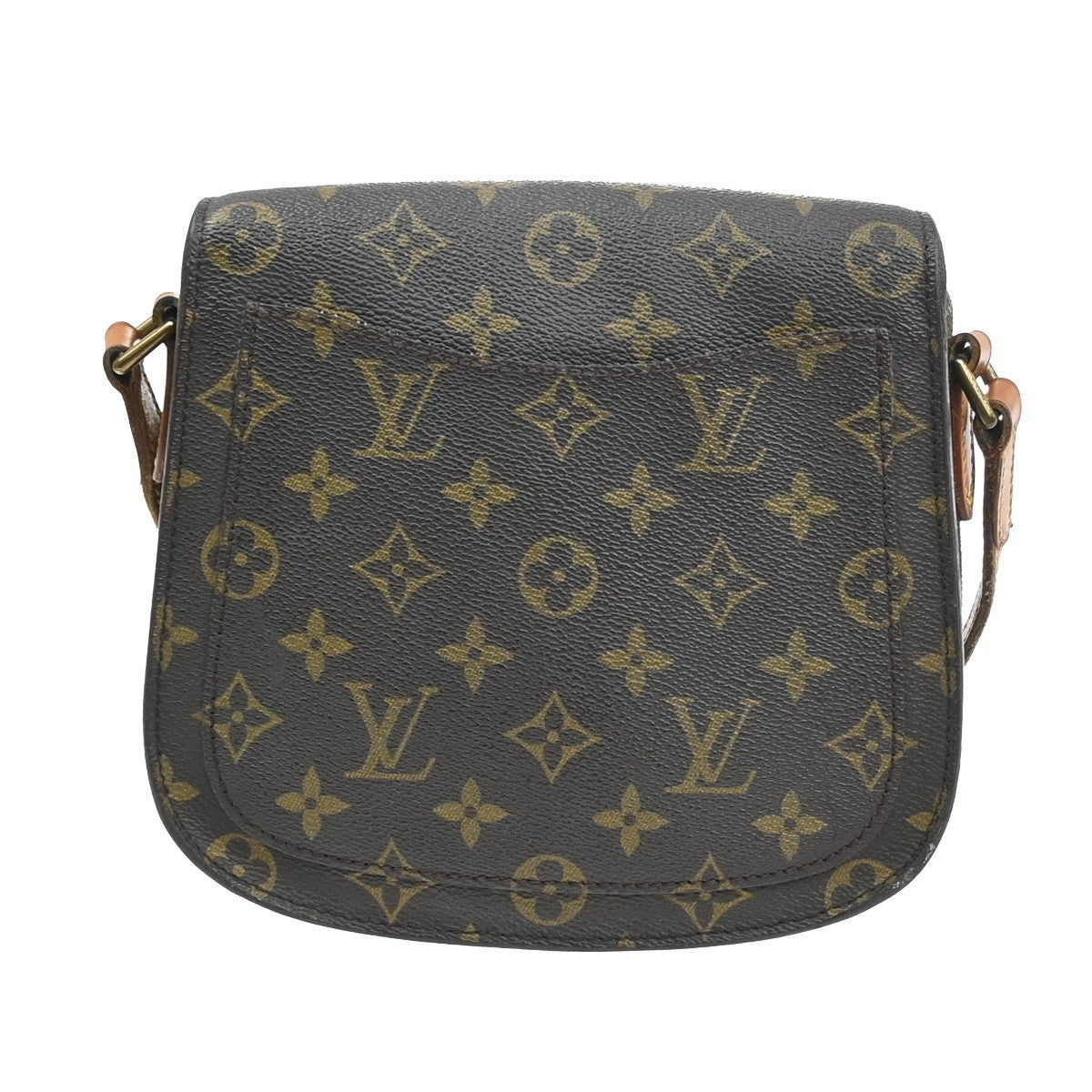 LOUIS VUITTON Saint Cloud MM Shoulder Bag Monogram Leather Brown M51243 69SA117