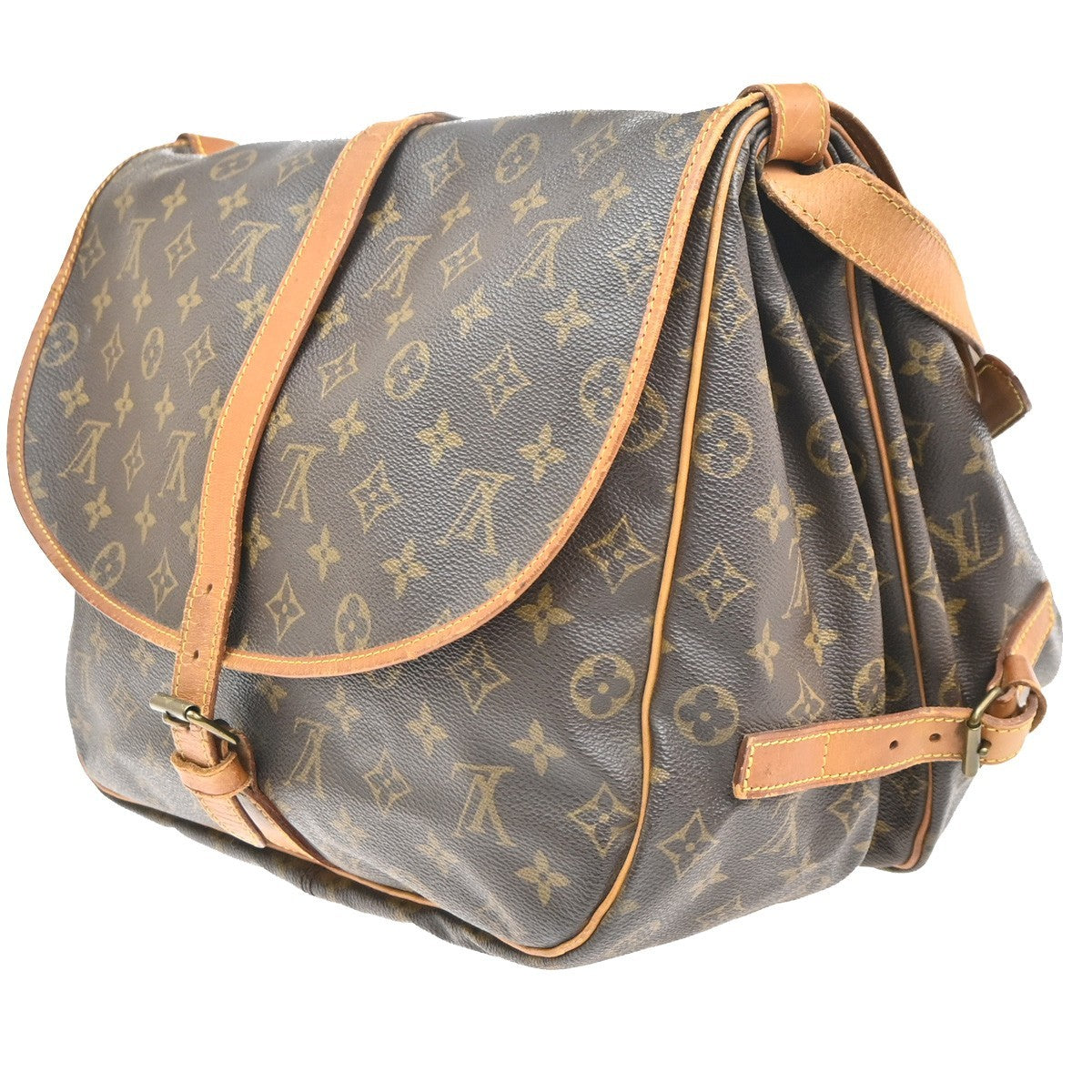 LOUIS VUITTON Saumur 35 Shoulder Bag Monogram Leather BN France M42254 83KC992